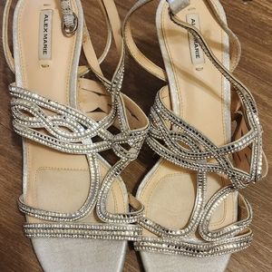 Alex Marie strapped rhinestones heels